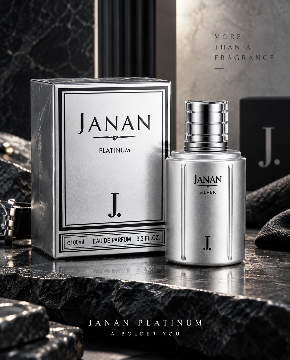 J. Janan Platinum Eau De Parfum for Men – 100ml