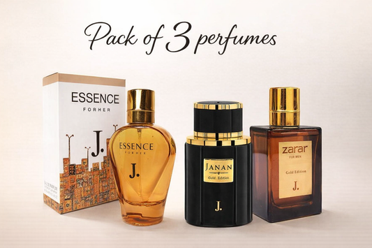 Discounted Offer – Pack of 3 Perfumes - J. Janan, J. Essence, J. Zarar  (100ml Each)