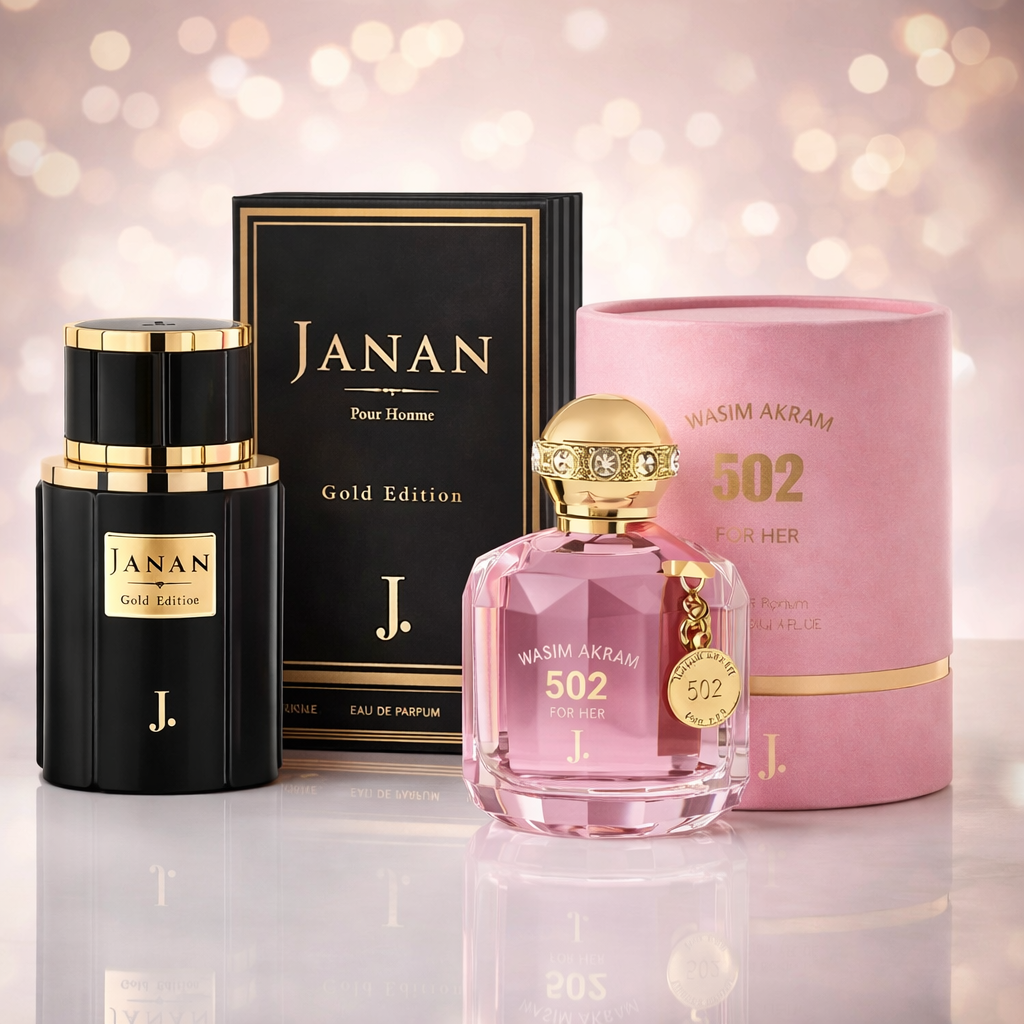 J. Janan and Wasim Akram Perfume Set Unisex Galbanum Black by ALF Perfumes